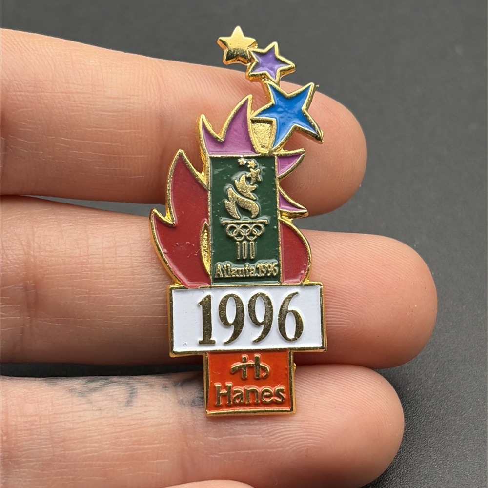 1996 Atlanta‎ Olympics Hanes Sponsor Lapel Hat Pin